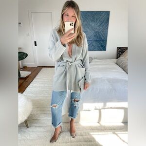 J Crew 100% Cashmere Belted Cardigan | size s-m